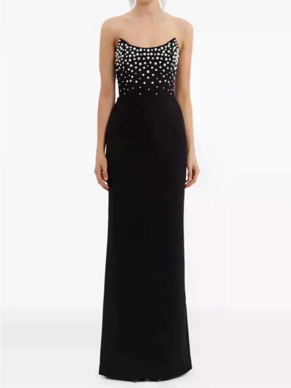 Rebecca Vallance Lynette Embellished-upper strapless Gown